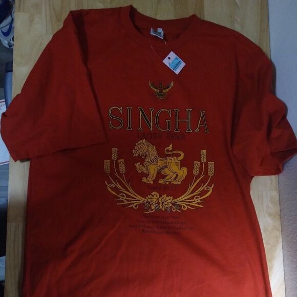 NWT Singha Lager Beer Logo T-Shirt - Picture 1 of 7